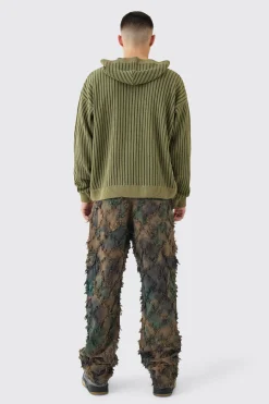 boohooMAN Oversized Boxy Branded Knitted Hoodie | UK| Knitwear