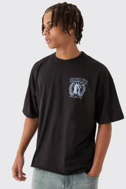 Oversized Boxy Brklyn Over The Seams Print T-Shirt | UK^boohooMAN
