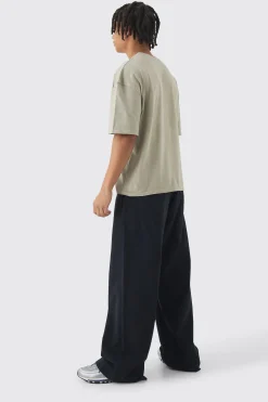 Oversized Boxy Butterfly Print Washed Raw Edge T-shirt | UK^boohooMAN Online