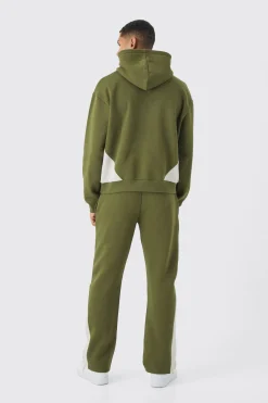 boohooMAN Oversized Boxy Colour Block Gusset Tracksuit | UK| Tracksuits