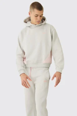 boohooMAN Oversized Boxy Colour Block Gusset Tracksuit | UK| Tracksuits