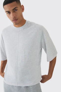 Oversized Boxy Contrast Stitch Half Sleeve T-shirt | UK^boohooMAN Hot