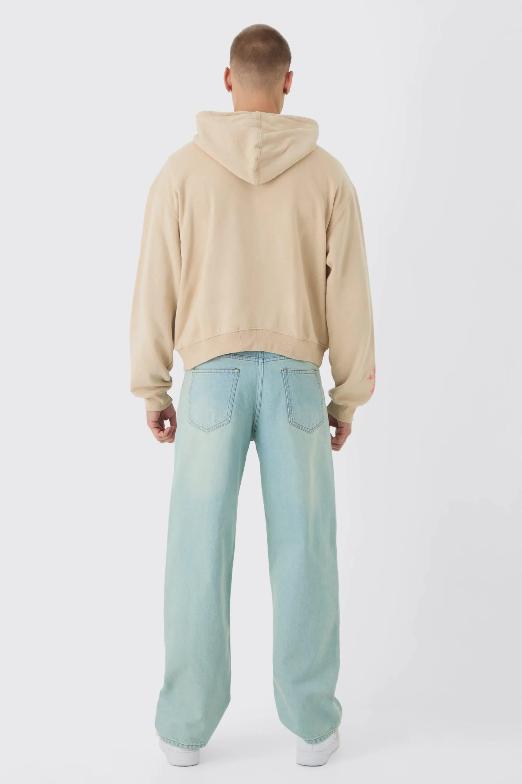 boohooMAN Oversized Boxy Cross Printed Hoodie | UK| Hoodies & Sweatshirts