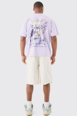 Oversized Boxy Disco Renaissance Wash Print T-shirt | UK^boohooMAN Sale