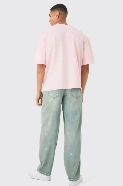 Oversized Boxy Distressed Heavyweight Renaissance Graphic T-shirt | UK^boohooMAN Outlet