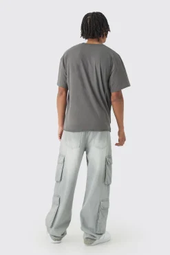 Oversized Boxy Distressed Gothic Heart Print T-Shirt | UK^boohooMAN Discount