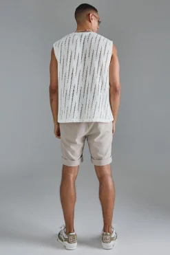 Oversized Boxy Drop Armhole Extreme Distressed Tank | UK^boohooMAN Best