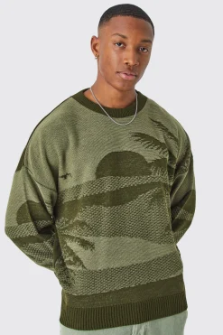 boohooMAN Oversized Boxy Drop Shoulder Graphic Jumper | UK| Knitwear