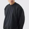 boohooMAN Oversized Boxy Extended Neck Heavy Sweatshirt | UK| Hoodies & Sweatshirts