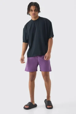 boohooMAN Oversized Boxy Extended Neck Bird Graphic T-shirt & Swim Set | UK| Sets & Co-Ords|Tracksuits