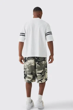 Oversized Boxy Extended Neck 111 Rhinestone T-shirt | UK^boohooMAN Discount