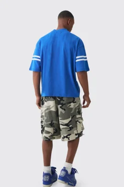 Oversized Boxy Extended Neck 111 Rhinestone T-shirt | UK^boohooMAN