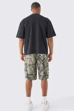 Oversized Boxy Extended Neck Atelier Graphic T-shirt | UK^boohooMAN Sale