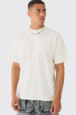 Oversized Boxy Extended Neck BHM Flame Back Print T-shirt | UK^boohooMAN