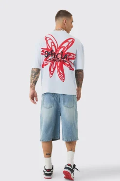 Oversized Boxy Extended Neck Floral T-shirt | UK^boohooMAN Best