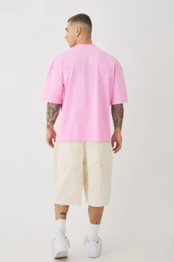 Oversized Boxy Extended Neck Line Drawing T-shirt | UK^boohooMAN Best