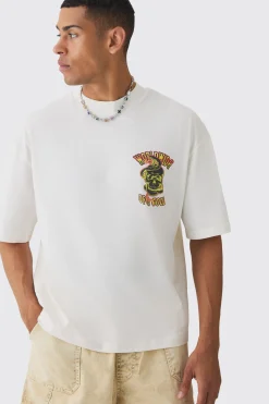 Oversized Boxy Extended Neck Extreme OFCL Tour T-shirt | UK^boohooMAN Best