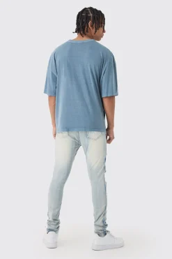 Oversized Boxy Extended Neck Mona Lisa M T-shirt | UK^boohooMAN Outlet