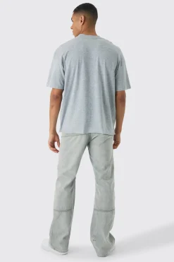 Oversized Boxy Extended Neck Large Scale Renaissance Print T-Shirt | UK^boohooMAN New