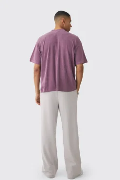 Oversized Boxy Extended Neck Monte Carlo Print Wash T-Shirt | UK^boohooMAN Sale