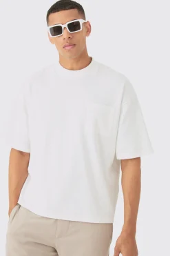 Oversized Boxy Fit Double Knit Mesh T-shirt | UK^boohooMAN New