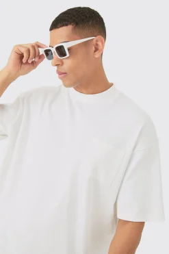 Oversized Boxy Fit Double Knit Mesh T-shirt | UK^boohooMAN New