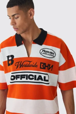 boohooMAN Oversized Boxy Football Knitted Top | UK| Tracksuits