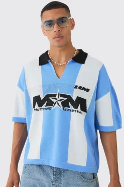 Oversized Boxy Football Knitted Top | UK^boohooMAN Hot