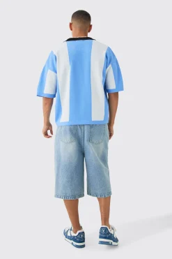 Oversized Boxy Football Knitted Top | UK^boohooMAN Hot