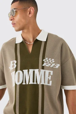 boohooMAN Oversized Boxy Football Knitted Top | UK| Tracksuits