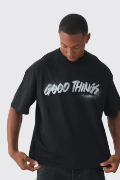 Oversized Boxy Good Things T-shirt | UK^boohooMAN Online