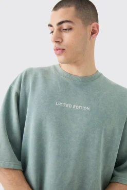 boohooMAN Oversized Boxy Half Sleeve Acid Washed Sweatshirt | UK| Hoodies & Sweatshirts