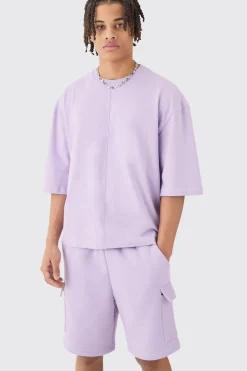 boohooMAN Oversized Boxy Half Sleeve T-shirt & Cargo Short Set | UK| Shorts|Sets & Co-Ords