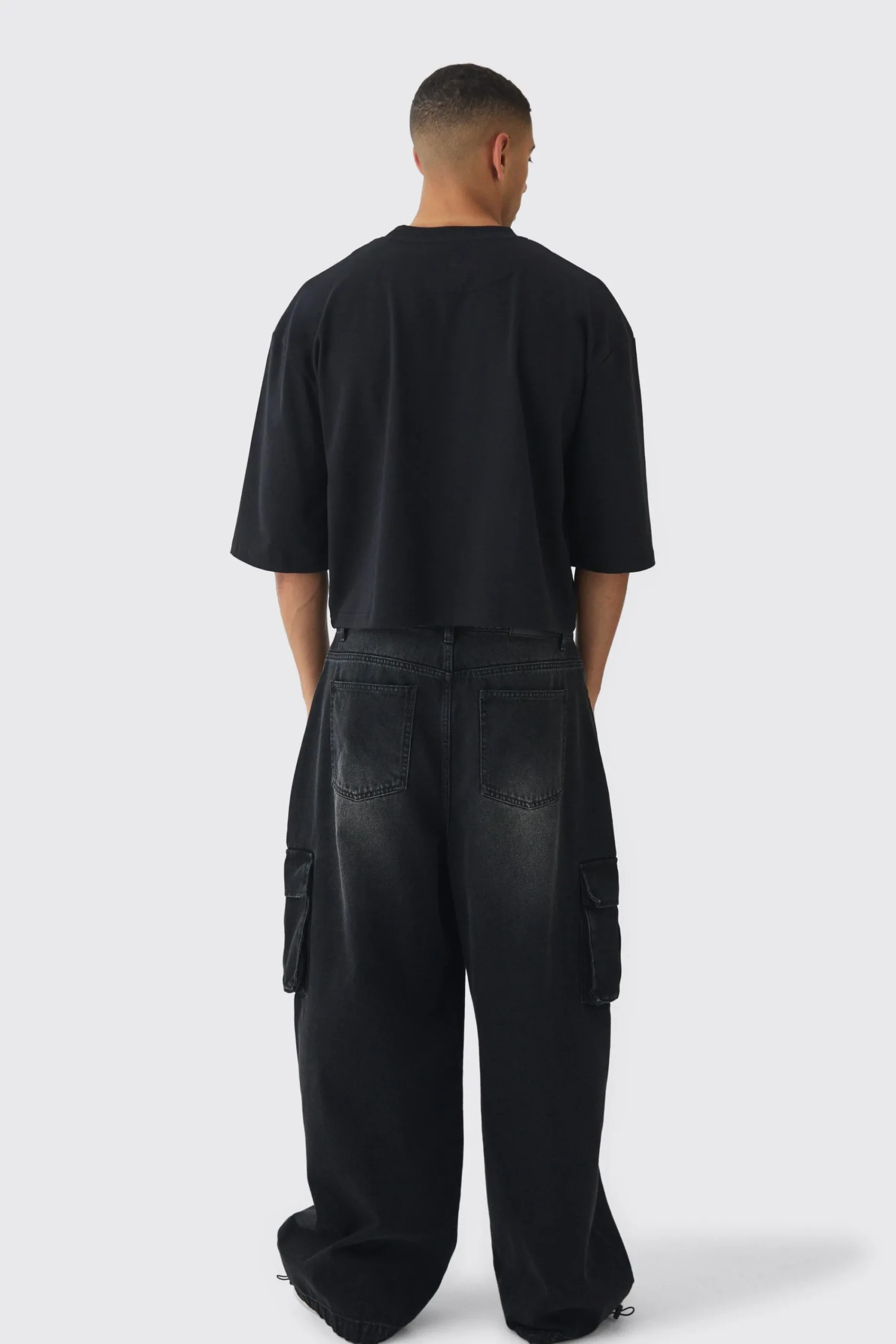 Oversized Boxy Half Sleeve Heavyweight Vintage Wash T-shirt | UK^boohooMAN Online