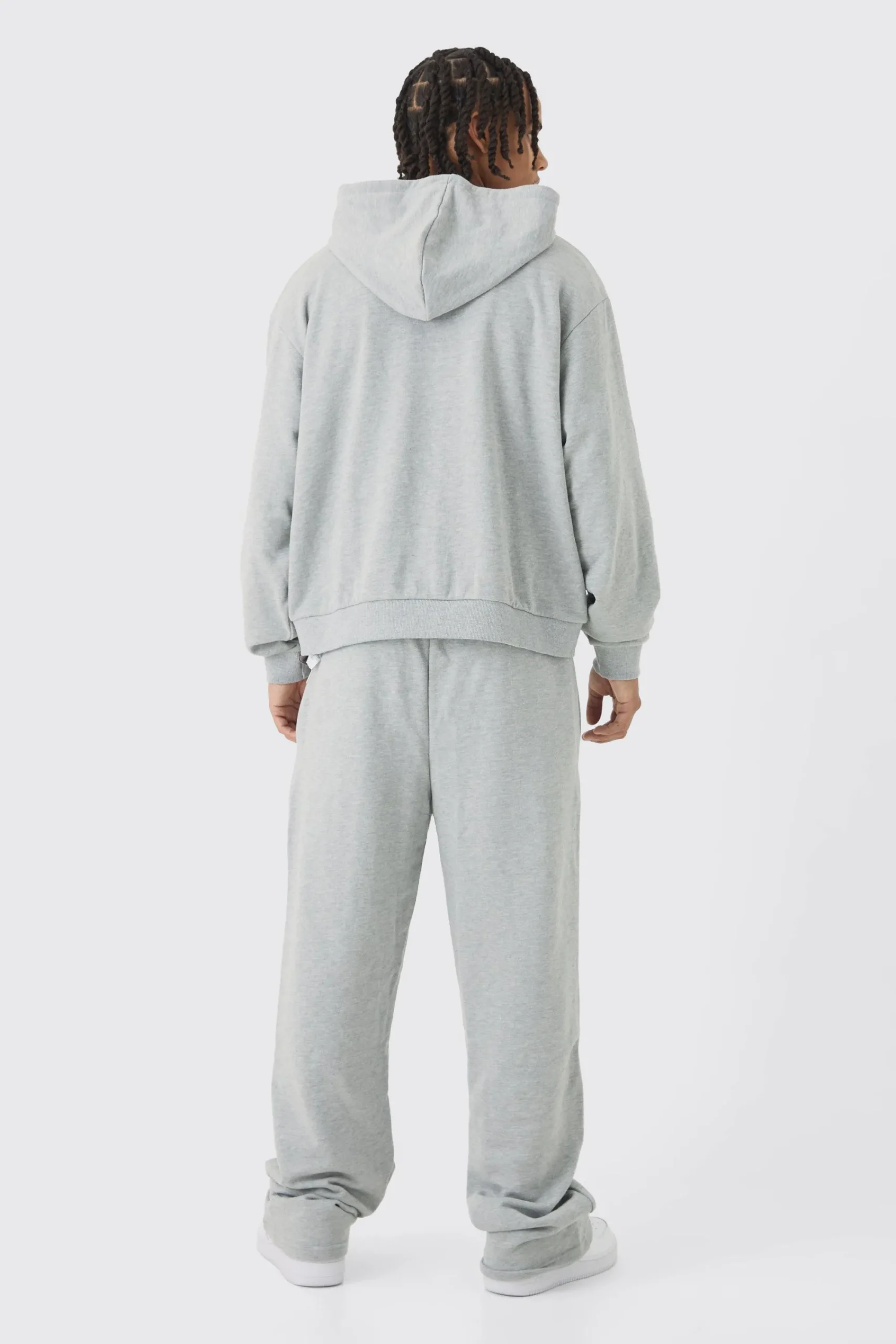 boohooMAN Oversized Boxy Heavy Hooded Zip Through Tracksuit | UK| Tracksuits