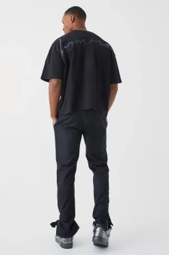 Oversized Boxy Heavyweight Interlock Graphic T-shirt | UK^boohooMAN New