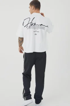 Oversized Boxy Heavyweight Peached Embroidered T-shirt | UK^boohooMAN Discount