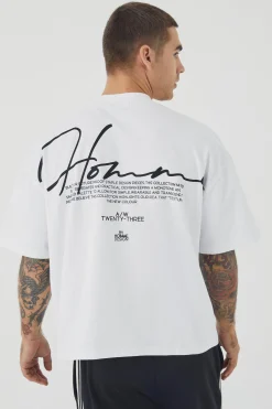 Oversized Boxy Heavyweight Peached Embroidered T-shirt | UK^boohooMAN Discount