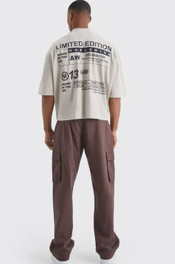 Oversized Boxy Heavyweight Peached Embroidered T-shirt | UK^boohooMAN Hot