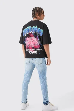 Oversized Boxy Heavyweight Graphic T-shirt | UK^boohooMAN Hot