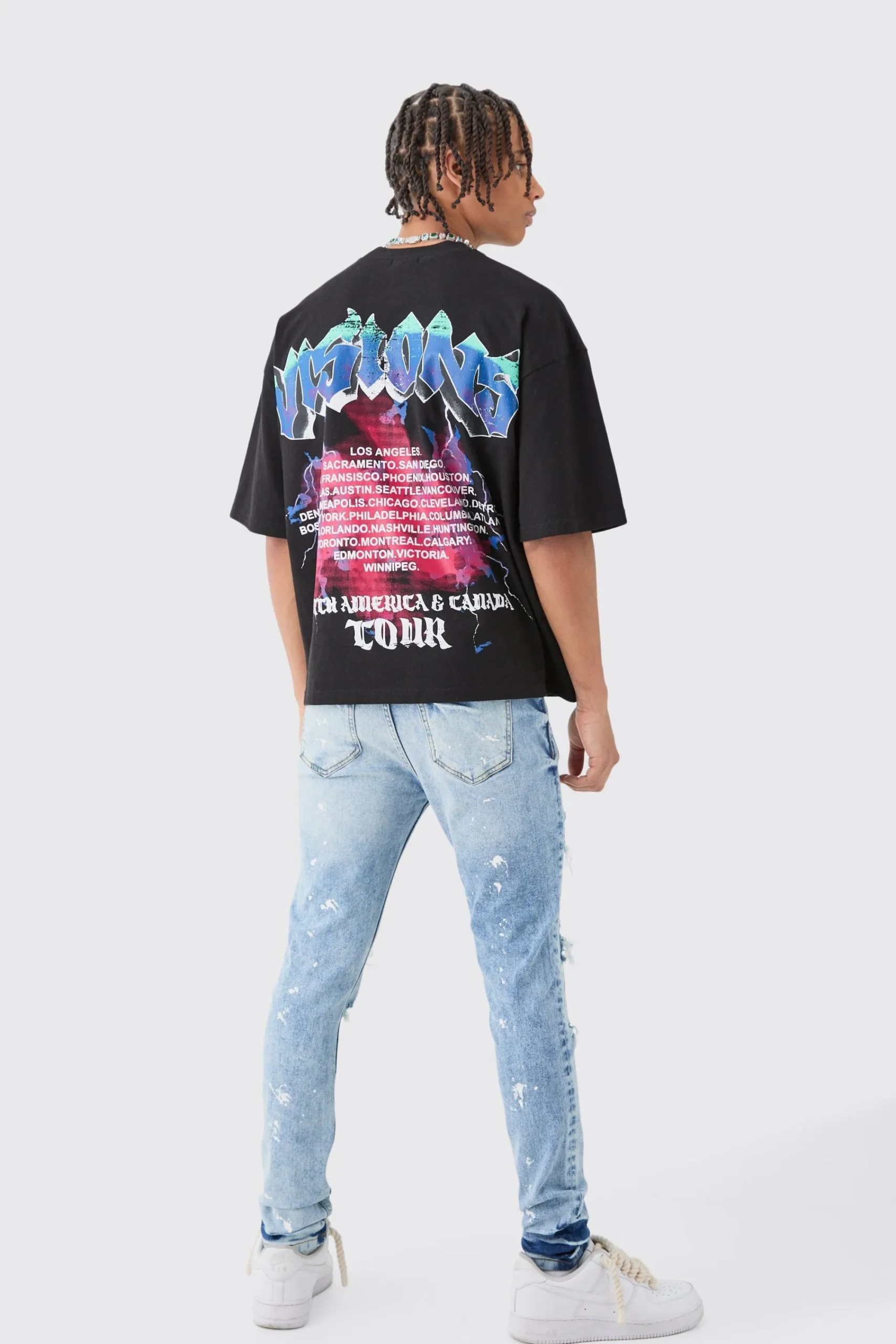 Oversized Boxy Heavyweight Graphic T-shirt | UK^boohooMAN Hot