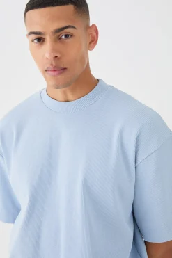 boohooMAN Oversized Boxy Heavyweight Ribbed Short Sleeve Sweatshirt | UK| Hoodies & Sweatshirts