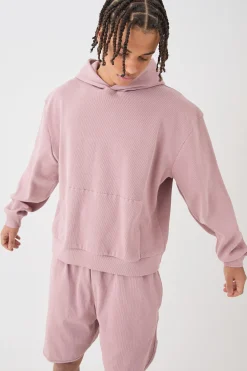 boohooMAN Oversized Boxy Heavyweight Ribbed Short Tracksuit | UK| Tracksuits