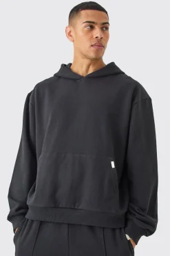 boohooMAN Oversized Boxy Heavyweight Loopback Hoodie | UK| Hoodies & Sweatshirts