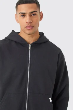 boohooMAN Oversized Boxy Heavyweight Zip Thru Hoodie | UK| Hoodies & Sweatshirts