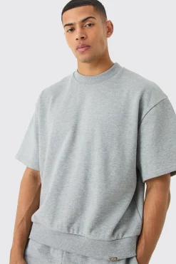 boohooMAN Oversized Boxy Heavyweight Short Sleeve Sweatshirt | UK| Hoodies & Sweatshirts