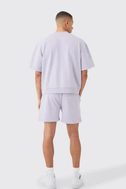 boohooMAN Oversized Boxy Heavyweight Short Sleeve Sweatshirt | UK| Hoodies & Sweatshirts