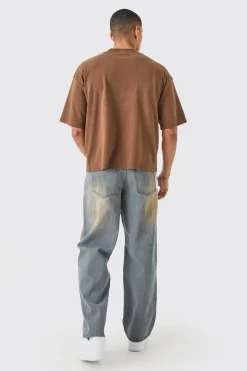 Oversized Boxy Heavyweight Homme Embroidered T-shirt | UK^boohooMAN Online