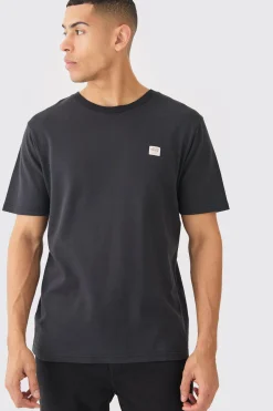 Oversized Boxy Heavyweight Embroidered Puff Print T-shirt | UK^boohooMAN Clearance