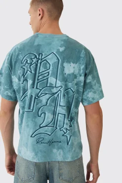 Oversized Boxy Heavyweight BH Print T-Shirt | UK^boohooMAN Hot